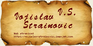 Vojislav Strainović vizit kartica